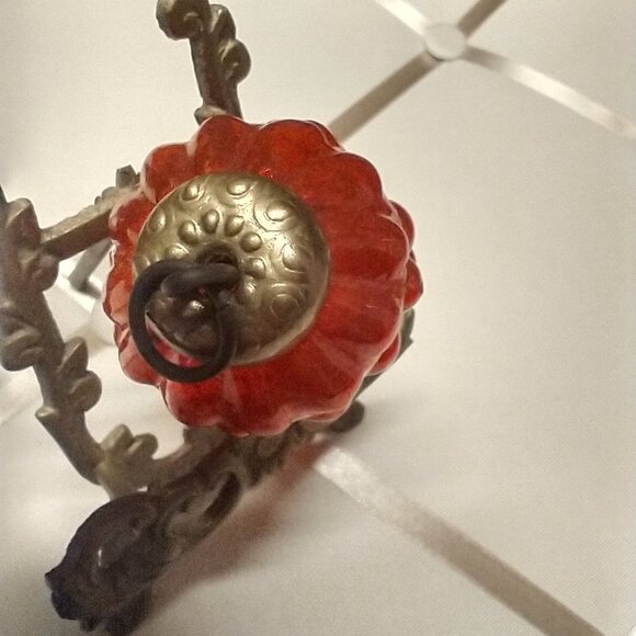 4 Kugel Ornaments, Red Green Blue Amber, Antique Vintage Christmas Grape Cluster - Picture 15 of 15